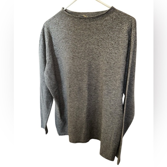 Sparkly gray sweater wool blend - Picture 3 of 9